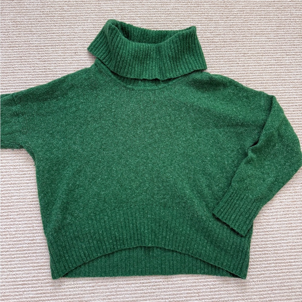 Michael Kors Cozy Green Turtleneck Sweater